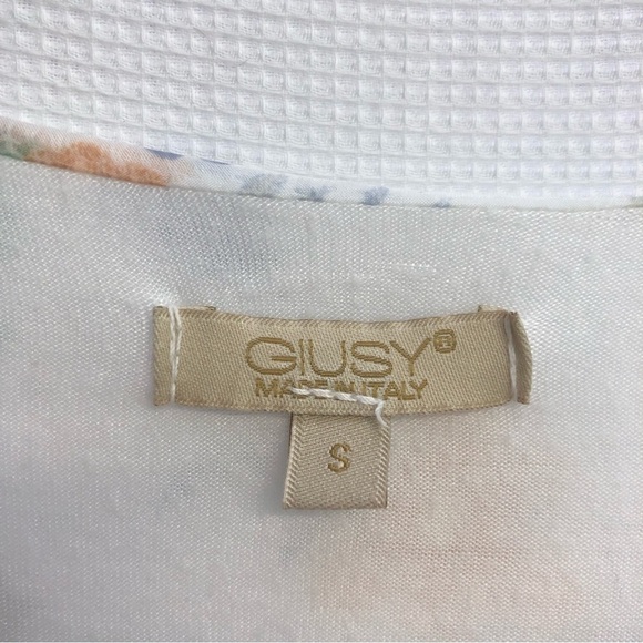 - Giusy 100% Silk White Floral Sheer Boho Blouse Small romantic - Picture 4 of 10